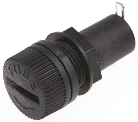HTC-30M Eaton 6.3A Panel Mount Fuse Holder for 5 x 20mm Fuse, 250V ac