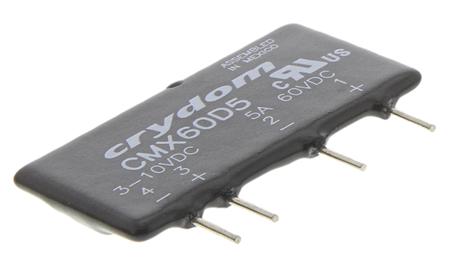 CMX60D5 Sensata / Crydom Solid State Relay, 5 A Load, PCB Mount, 60 V dc Load, 10 V dc Control