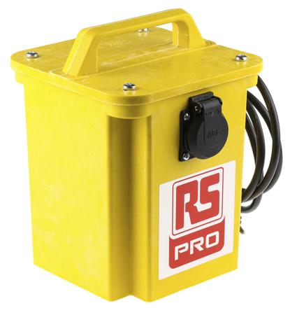122-6721 RS PRO 3.0 kVA Intermittent 5 Mins on 15 Mins off Site Transformer, 230V ac Primary, 230V Secondary