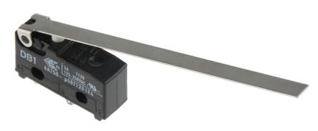 DB1C-C1LD SPDT-NO/NC Long Hinge Lever Microswitch, 6 A @ 250 V ac