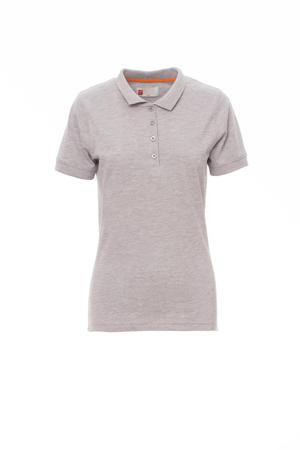 000841-0554-13001-M Payperwear VENICE LADY MELANGE Grey 10% Polyester, 90% Cotton Polo Shirt, UK- M, EUR- M