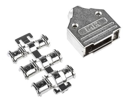 MHDM15-K MH Connectors MHDM Series Zinc D Sub Backshell, 15 Way, Strain Relief