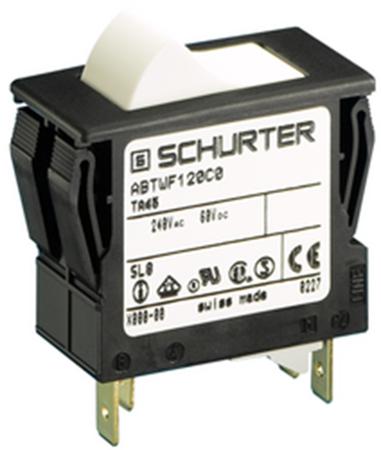 4430.0031 Schurter CBE Thermal Circuit Breaker - TA45 2 Pole 240V ac Voltage Rating Snap-In, 15A Current Rating