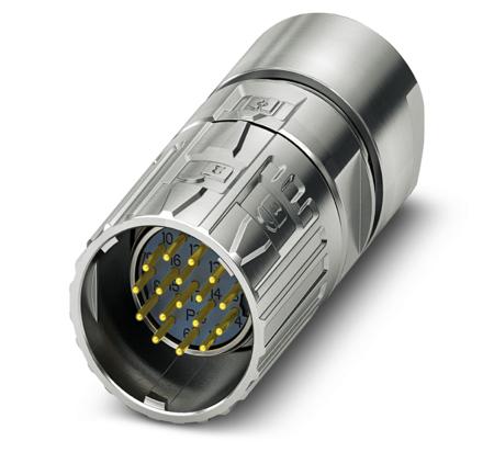 1629152 Phoenix Contact Circular Connector, 17 Contacts, Cable, M23 Connector, Plug, Male, IP66, IP68, IP69K, M23-17P1N8A80DUS