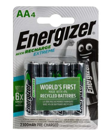 7638900416893 Energizer AA NiMH Rechargeable AA Batteries, 2.3Ah, 1.2V - Pack of 4