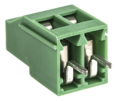 1711725 Phoenix Contact MKDS 3/ 2-5.08 Series PCB Terminal Block, 2-Contact, 5.08mm Pitch, Wave Soldering, 1-Row, Solder