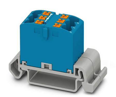 3273134 Phoenix Contact Distribution Block, 6 Way, 4mm², 24A, 690 V, Blue