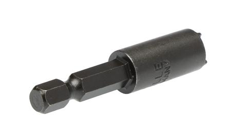 08230001 STAHLWILLE 1/4 in Drive Bit Socket, Hex Bit, 6.3mm, 50 mm Overall Length