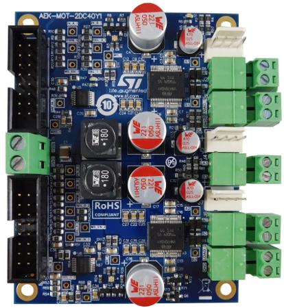 AEK-MOT-2DC40Y1 STMicroelectronics Automotive Grade Dual DC Motor driver up to 35A each Current Controller for AEK-MOT for DC motor