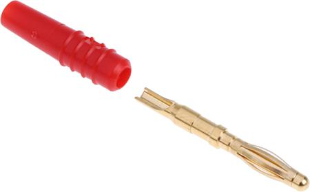 22-2618-22 Staubli 22.2618-22, Multi Contact Red Plug Banana Plug - Solder, 30 V ac, 60 V dc