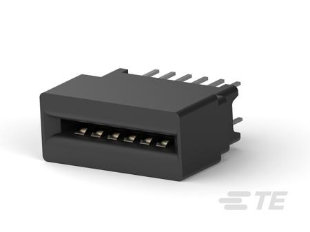 7-5530843-6 TE Connectivity L Series Female Edge Connector, Through Hole Mount, 12-Contacts, 2.54mm Pitch, 2-Row, Solder Termination