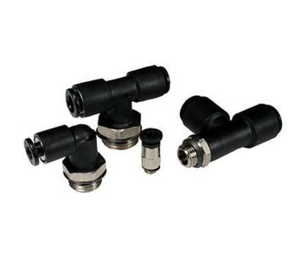 KAY12-U03 SMC Pneumatic Tee Threaded-to-Tube Adapter, 3/8 x 12mm x 12mm, 1 MPa, 3 (Proof) MPa
