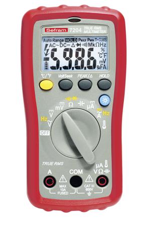 SEFRAM7204 Sefram 7204 Handheld Digital Multimeter, True RMS, 10A ac Max, 10A dc Max, 600V ac Max