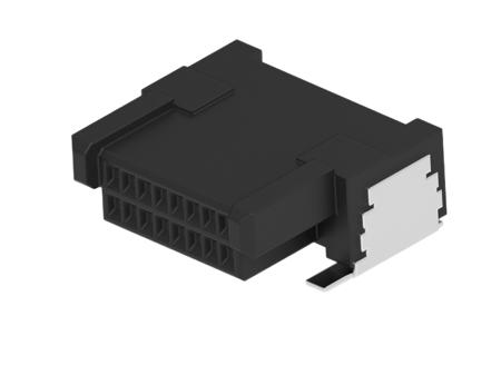 294252-E ERNI ERNI MicroCon Series Right Angle Surface Mount PCB Socket, 16-Contact, 2-Row, 0.8mm Pitch, Surface Mount