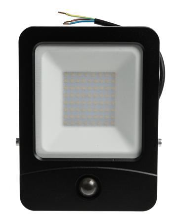 Flex-PIR-50-5K PowerLED Flex-PIR Floodlight, 50 W, 5000 lm, IP65 PIR, 175 → 265 V ac