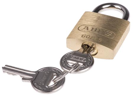 XR0060-25 Abus 25mm Brass, Steel with Key Padlock