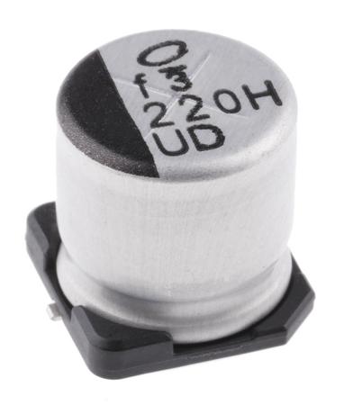 UUD1H221MNL1GS Nichicon 220μF Aluminium Electrolytic Capacitor 50V dc, Surface Mount -