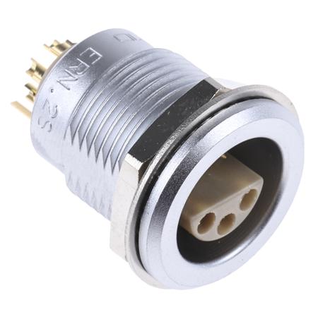 ERN.2S.306.CLL LEMO Circular Connector, 6 Contacts, Panel, 18 mm Connector, Socket, Female, IP50, 2S Series