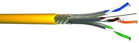 SF12004SH5 CAE Cat7a Ethernet Cable, S/FTP, Yellow LSZH Sheath, 100m, Flame Retardant, Low Smoke Zero Halogen (LSZH)