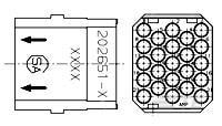 202651-4 TE Connectivity, 20265 Connector Backplane Connector, Socket, Horizontal, 23 Way,