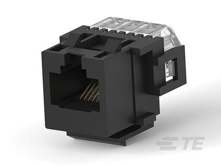 216005-4 TE Connectivity, Female Cat3 RJ45 Connector