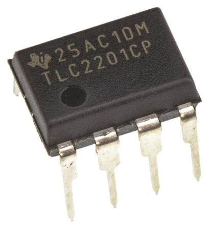 TLC2201CP  Texas Instruments, Operational Amplifier, 1.8 MHz, 8-Pin 8 V PDIP