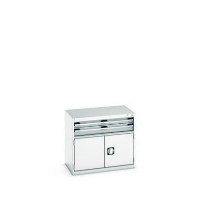 40012007-16V Bott 2 Door, 2 Drawer Sheet Steel Floor Standing Storage Cabinet, 800 X 525 X 700mm
