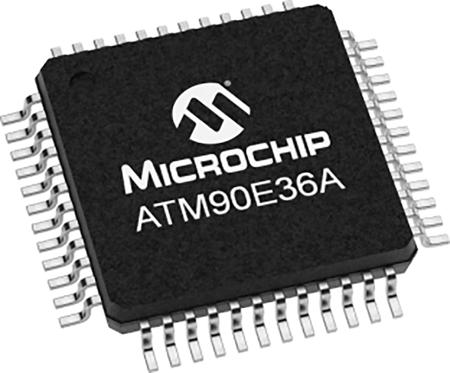 ATM90E36A-AU-Y , Analogue Front End IC, 7-Channel 16 bit SPI, 48-Pin TQFP