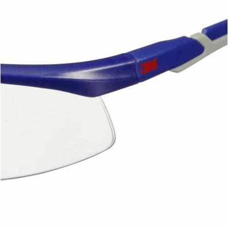 S2025AF-BLU-EU 3M Solus 2000, Scratch Resistant Anti-Mist Safety Goggles with Clear Lenses