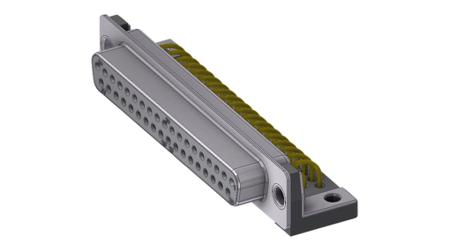 DTS37SYC/2M63UN Deltron Connectors DTX 37 Way Right Angle D-sub Connector Socket, 2.77mm Pitch, with Screw Locks
