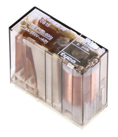 RP820615 TE Connectivity DPDT Non-Latching Relay PCB Mount, 115V ac Coil, 8 A