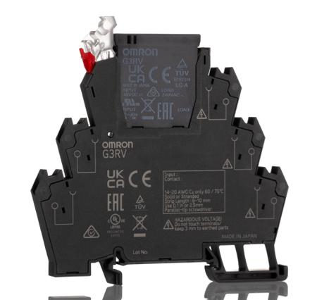 G3RV-ST500-D 110VAC Omron G3RV-ST Series Solid State Interface Relay, 110 V ac Control, 3 A Load, DIN Rail Mount