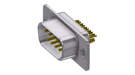 DT09PZ-2 Deltron 9 Way Horizontal D-sub Connector Plug