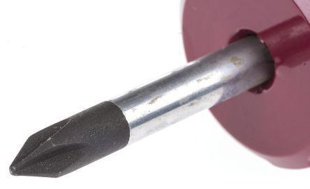 613-842 RS Pro 38 mm Chrome Vanadium Steel Chubby Screwdriver, Phillips PH1 Tip, Cellulose Acetate