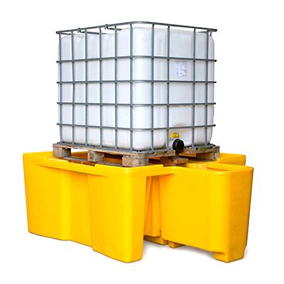 694-329 RS PRO Polypropylene Spill Pallet for Chemical, 1100L Capacity