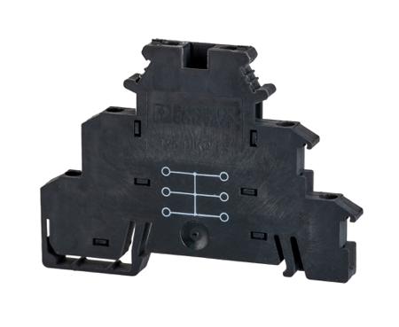 2715571 Phoenix Contact  DIKD 1.5-PV BK Series Black, Triple-Level, Screw Termination