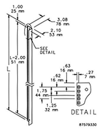ARA6019THG Mounting Angle for use with Free Standing Enclosures