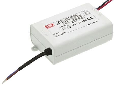 PCD-25-1400B Mean Well , Constant Current Dimmable LED Driver 25.2W 12 → 18V 1.4A