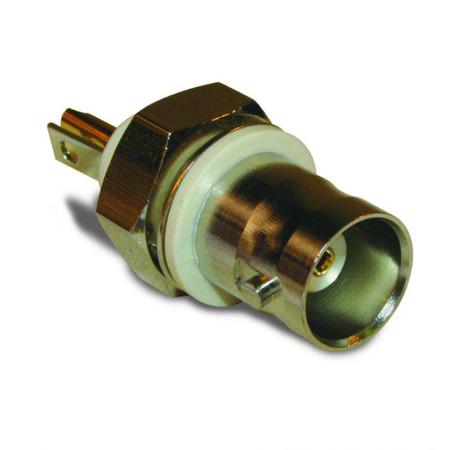 112431 Amphenol RF Receptacle Bulkhead BNC Connector, Solder Termination, Straight Body