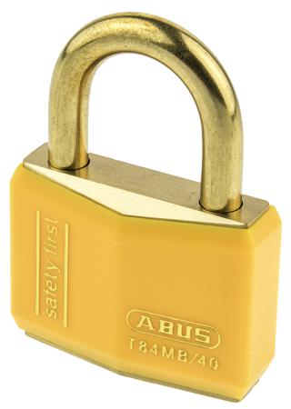 XR0084Y 40 ABUS Key Weatherproof Brass Safety Padlock, 6mm Shackle, 40mm Body