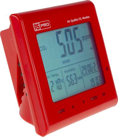 212-1725 RS PRO DT-802 Air Quality Monitor, Mains-powered
