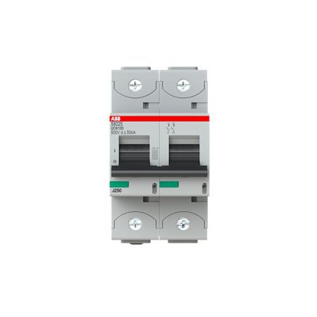 2CCS862001R1637 ABB S802S MCB, 2P, 100A, UC-K, 500V DC, 50 kA Breaking Capacity