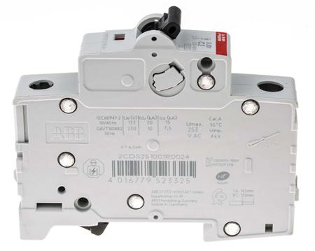 2CDS251001R0024--S201-C2 ABB System M Pro 2A MCB Mini Circuit Breaker, 1P Curve C, Breaking Capacity 6 kA