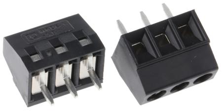 1984950 Phoenix Contact MKDS 1/3-3.5 HT BK Series PCB Terminal Block, 3.5mm Pitch, Through Hole Mount, Solder Termination