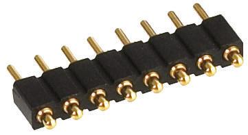 811-S1-005-10-017101 Preci-Dip 811 Series Straight Through Hole Spring Loaded Connector, 5 Contact(s), 2.54 mm Pitch, 1 Row, Shrouded