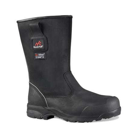 RF040-08 Rockfall RF040 Black Fibreglass Toe Capped Unisex Safety Boots, UK 8, EU 42