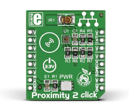 MIKROE-1818 MikroElektronika Proximity 2 Click Proximity Sensor MikroBus Click Board for MAX44000