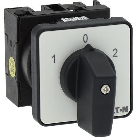 012742-T0-1-8210-E Eaton, SPST 3 Position 60° Changeover Switch, 690 V ac, 20 A, Rotary Knob Actuator