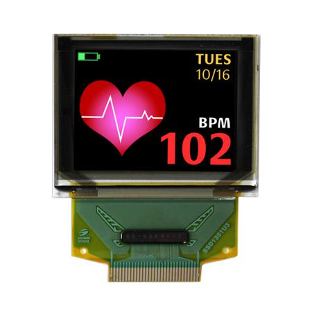 NHD-1.27-12896G NEWHAVEN DISPLAY INTERNATIONAL 1.27in Blue, Green, Red Passive matrix OLED Display 128 x 96pixels PCB Mount Parallel,