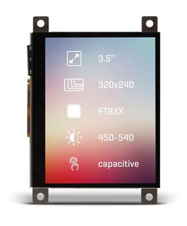 MIKROE-2163 MikroElektronika  TFT LCD Colour Display / Touch Screen, 3.5in, 320 x 240pixels